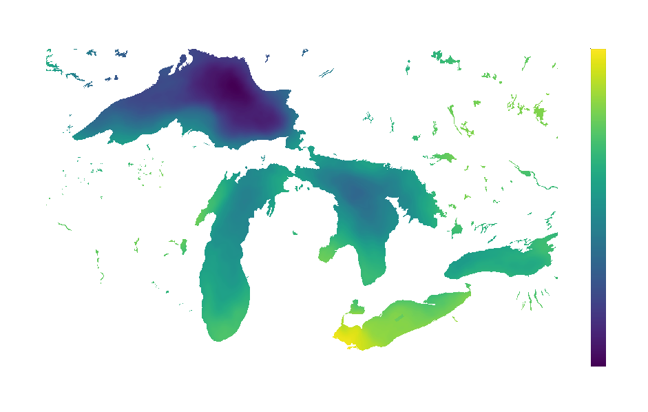 Sea Surface Temperature analysis of Great Lakes